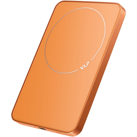 Внешний аккумулятор VLP Diamond Energy MagSafe, Qi2, 5000 mAh, 3A, USB-C, космический оранжевый