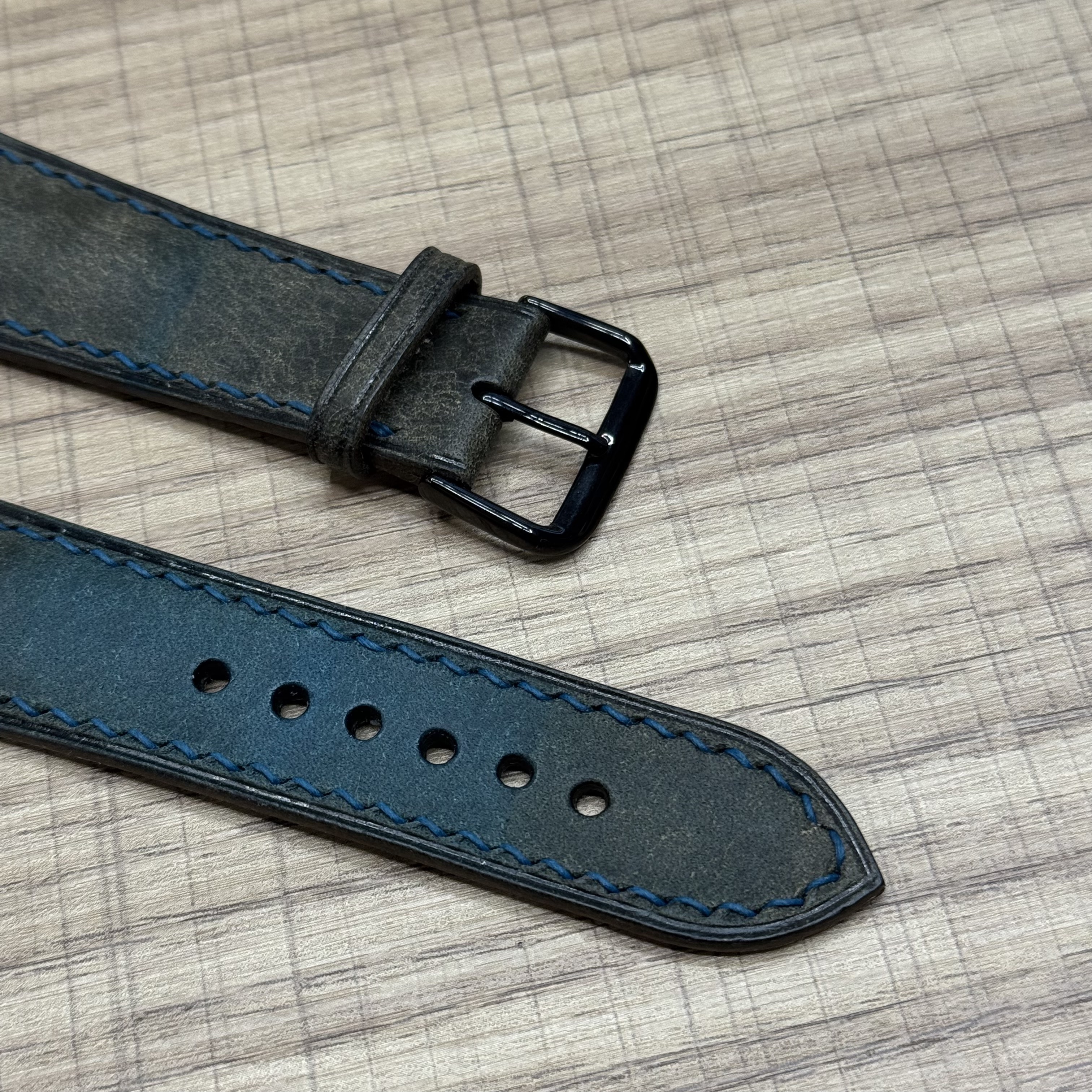 Ремешок для Apple Watch кожаный ручной работы 38/40/41mm Бирюзовый, картинка 4