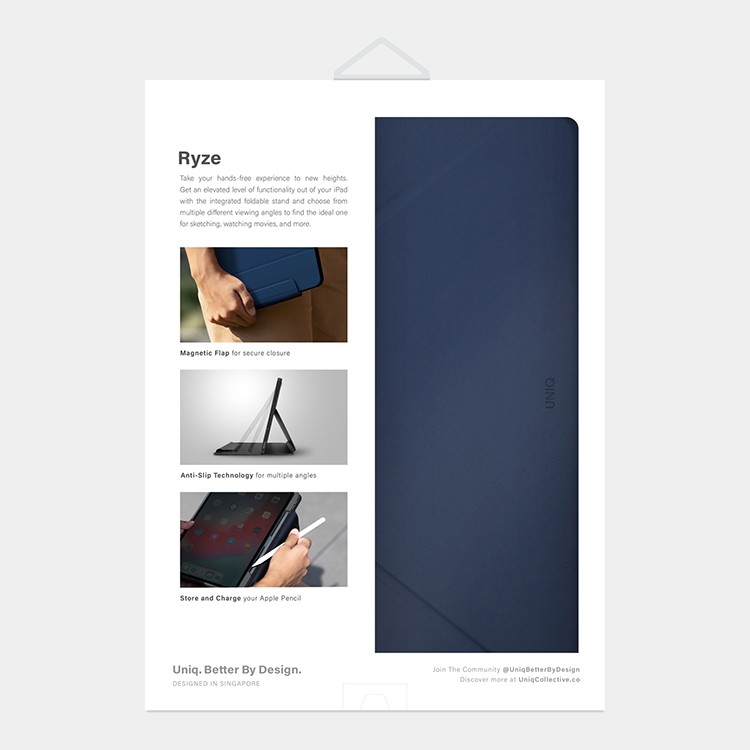 Чехол UNIQ Ryze Protect and Unfold into Multiple для iPad Pro 11 / Air 4 (2018-2022), синий, картинка 7