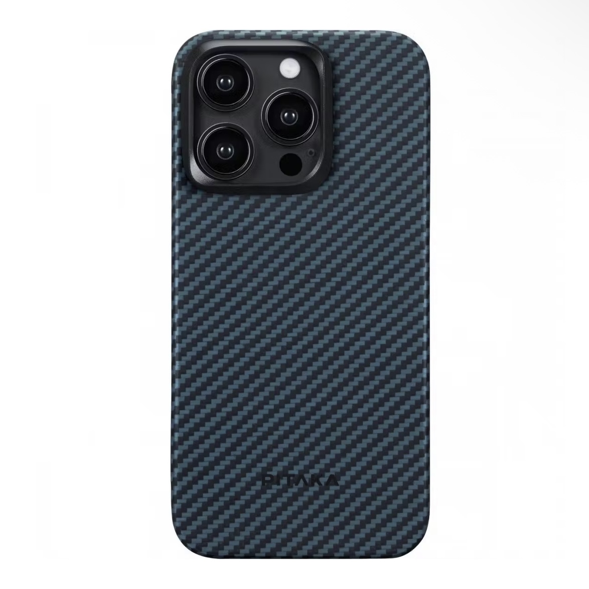 Чехол PITAKKA MagEZ Case 4 1500D для iPhone 15 Pro, кевлар, черно-синий