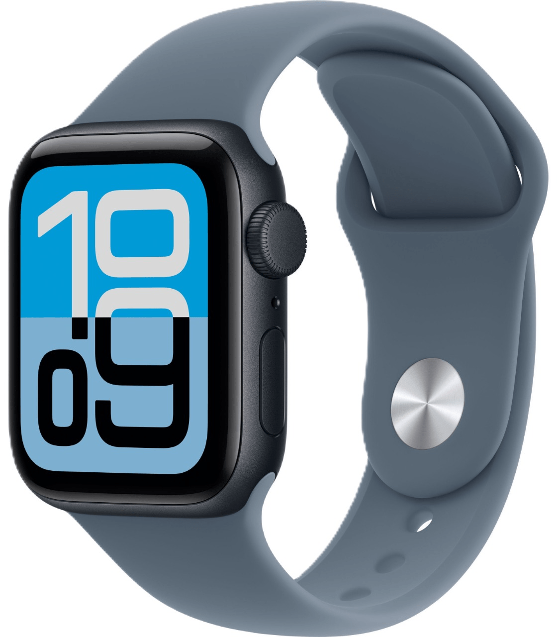 Apple Watch SE 2025, 44 мм, алюминий цвета «Midnight», спортивный ремешок цвета «Midnight» , картинка 1