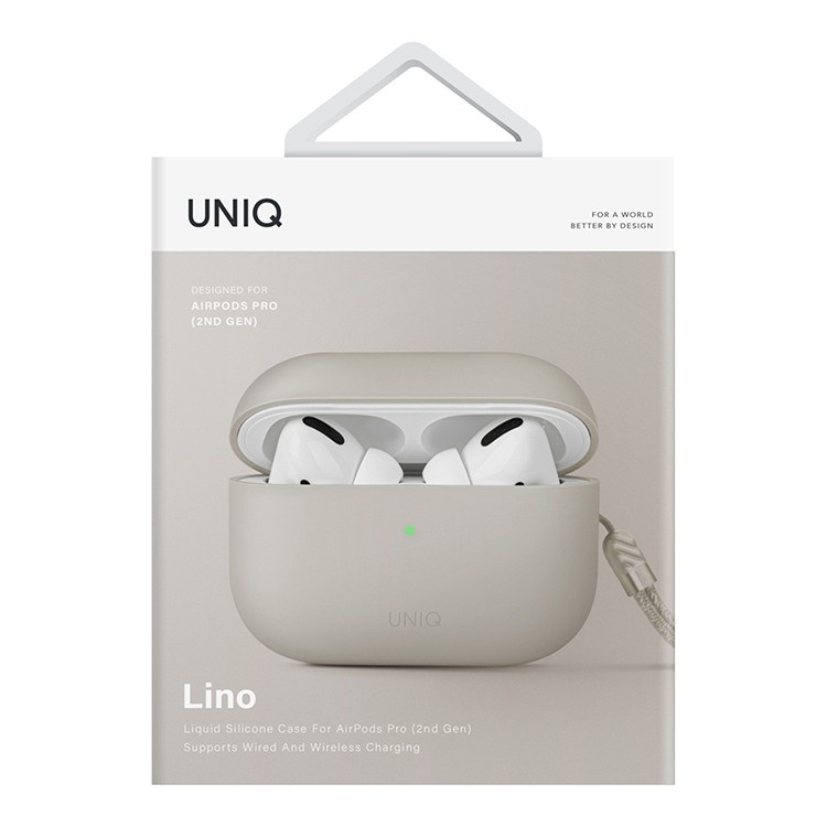 Чехол для AirPods Pro 2 UNIQ Lino Ivory, картинка 5
