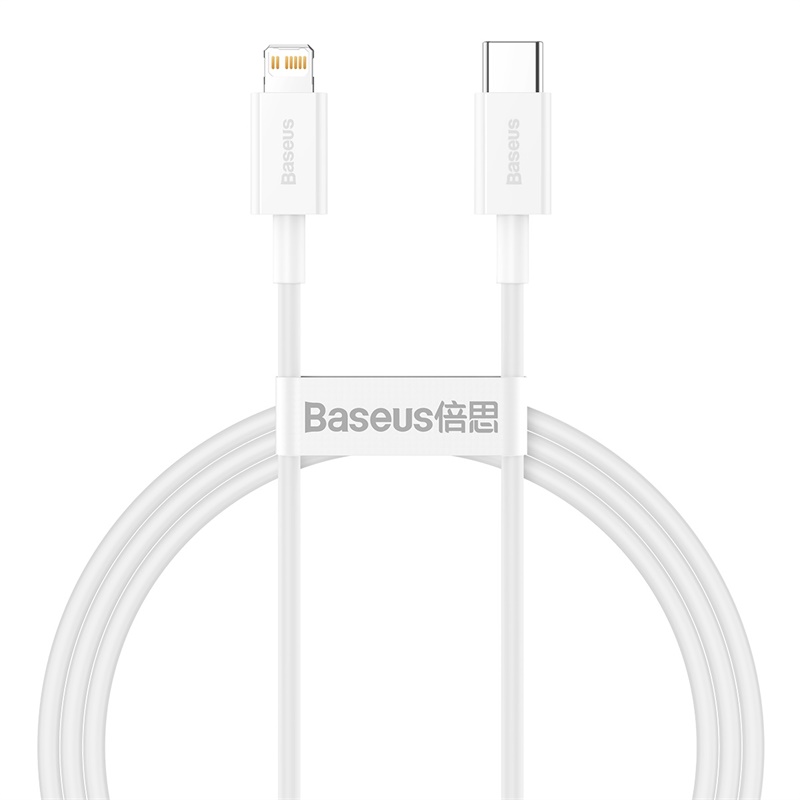 Кабель BASEUS Superior Type-C to Lightning 20W 1.0m Catlys-A02 White, картинка 1