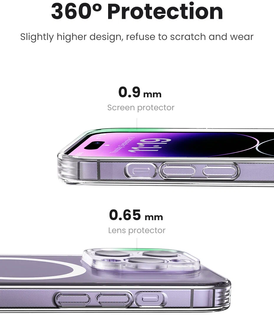Чехол для iPhone 14 Pro Kajsa Protective Phone Case Crocodile Purple, картинка 3