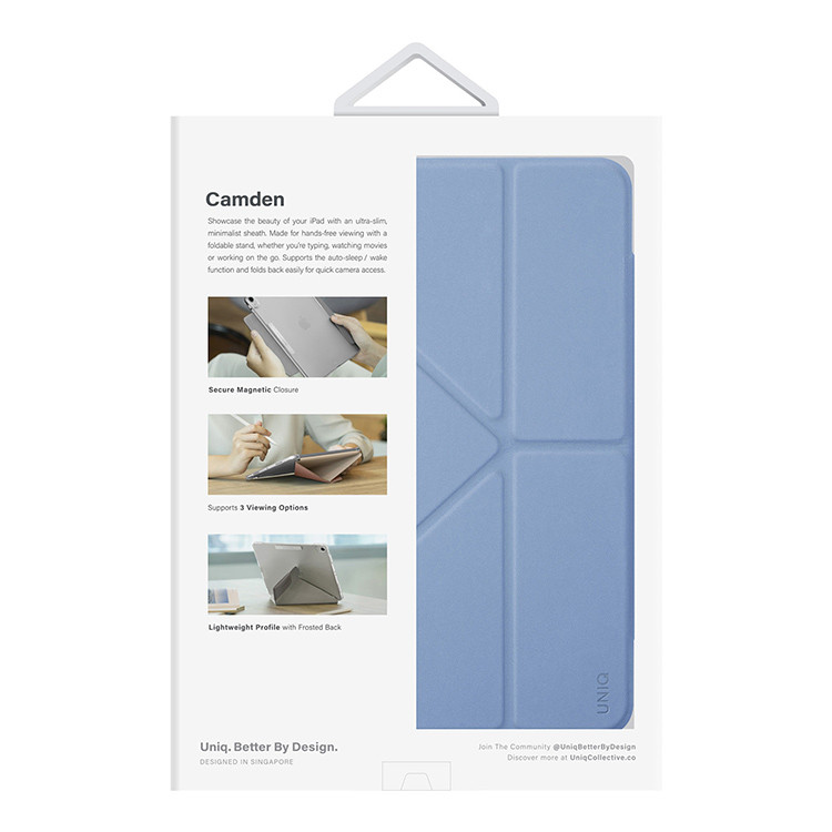 Чехол UNIQ Camden Secure Magnetic Closure для iPad 10.9 (2022), Northern Blue, картинка 5