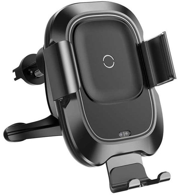 Держатель магнитный c зарядкой BASEUS Smart Vehicle Bracket Wireless Charger - Black, картинка 3