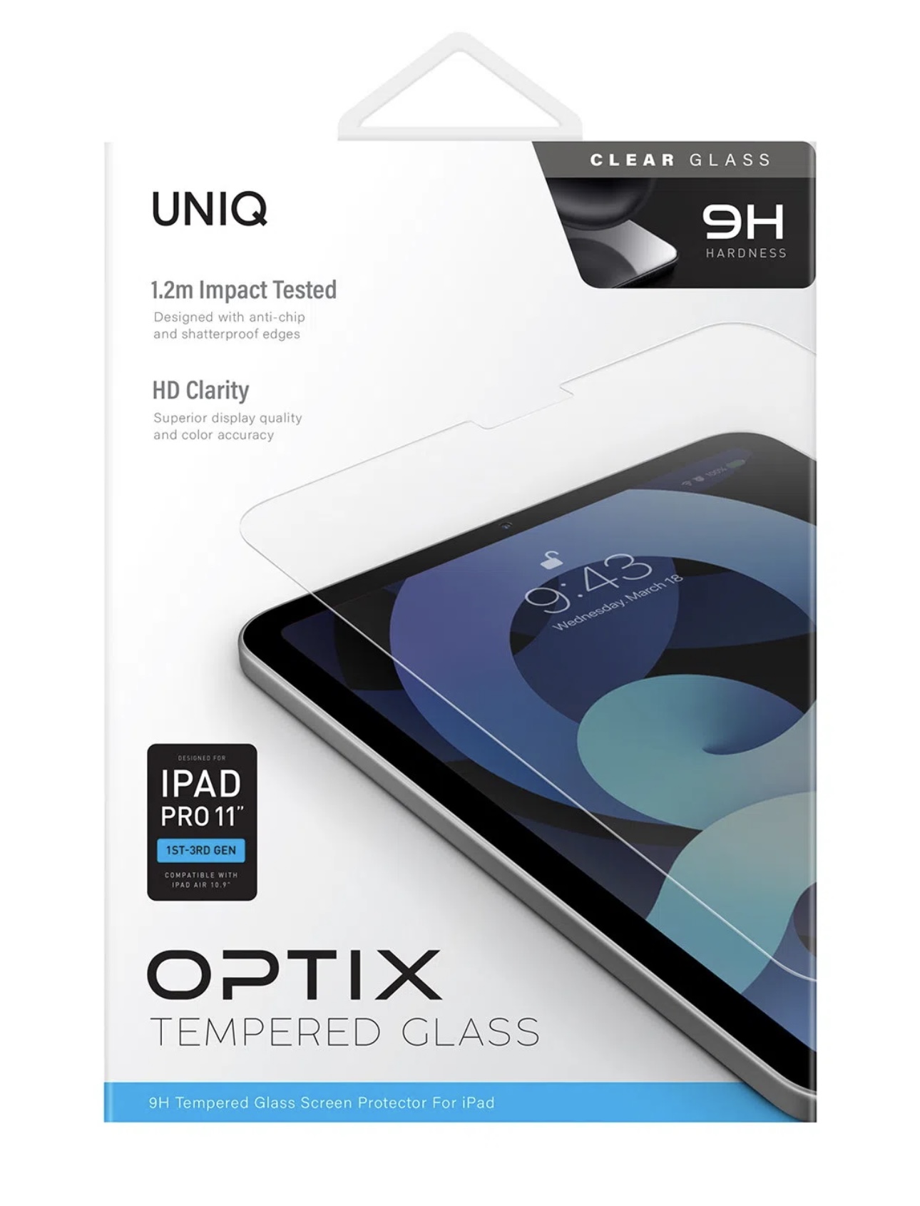 Защитное стекло для iPad Pro 11 (2022) UNIQ Optix Clear, картинка 2
