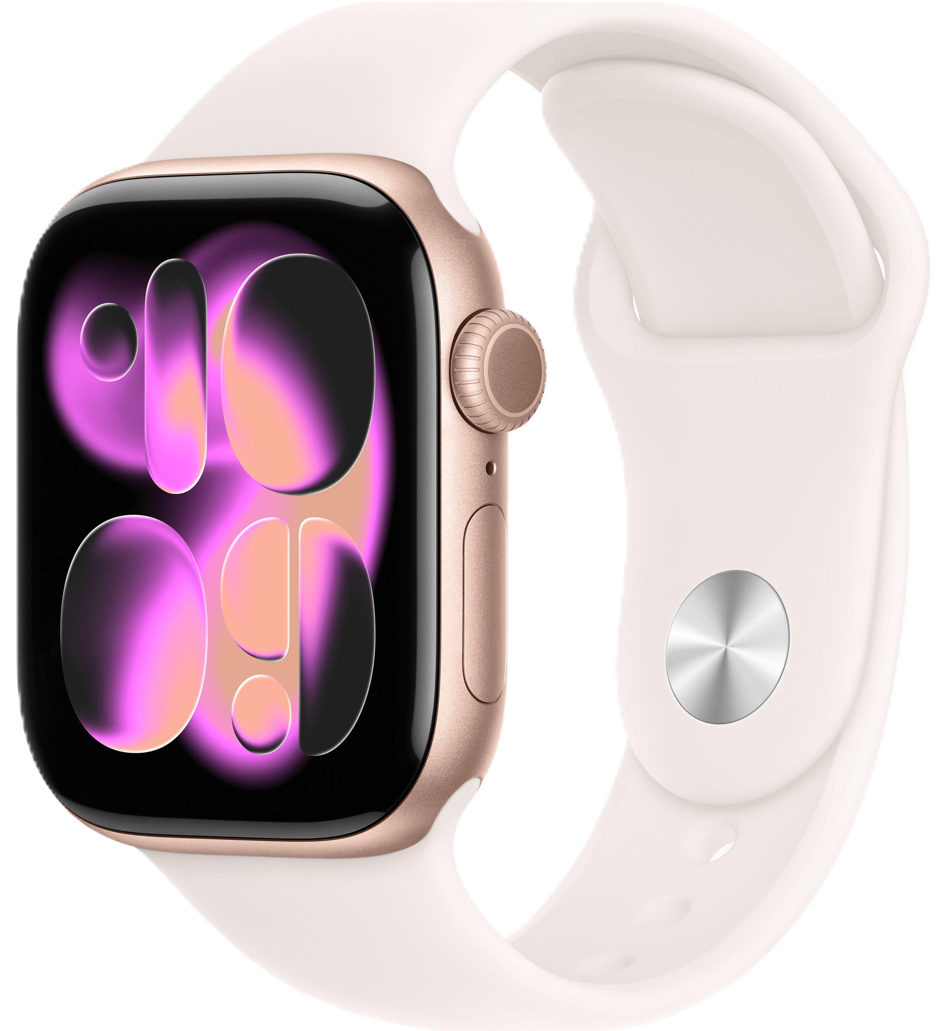 Apple Watch Series 11 GPS 42 мм, алюминий цвета «Rose Gold», спортивный ремешок цвета «Light Blush», картинка 1