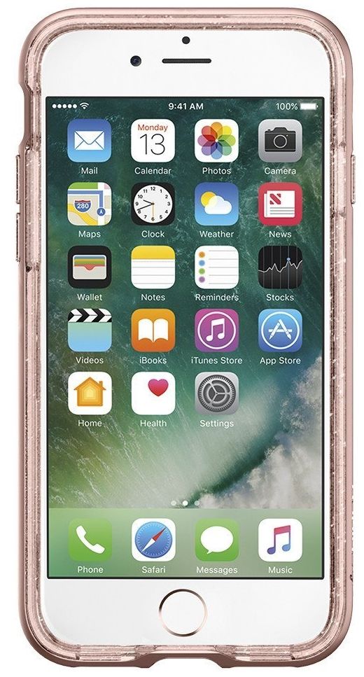Чехол SGP iPhone 7 Plus Crystal Hybrid Glitter Rose Quartz, картинка 2