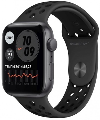 Часы Apple Watch Nike SE 44mm Space Gray Aluminum Case with Anthracite/Black Sport Band (MYYK2RU/A)