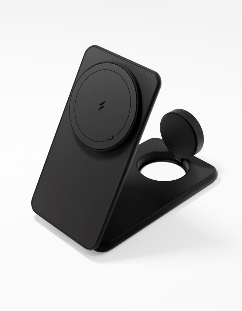 Беспроводное зарядное устройство VLP Alum Power Pro 3 in 1, для Samsung, черный, картинка 2