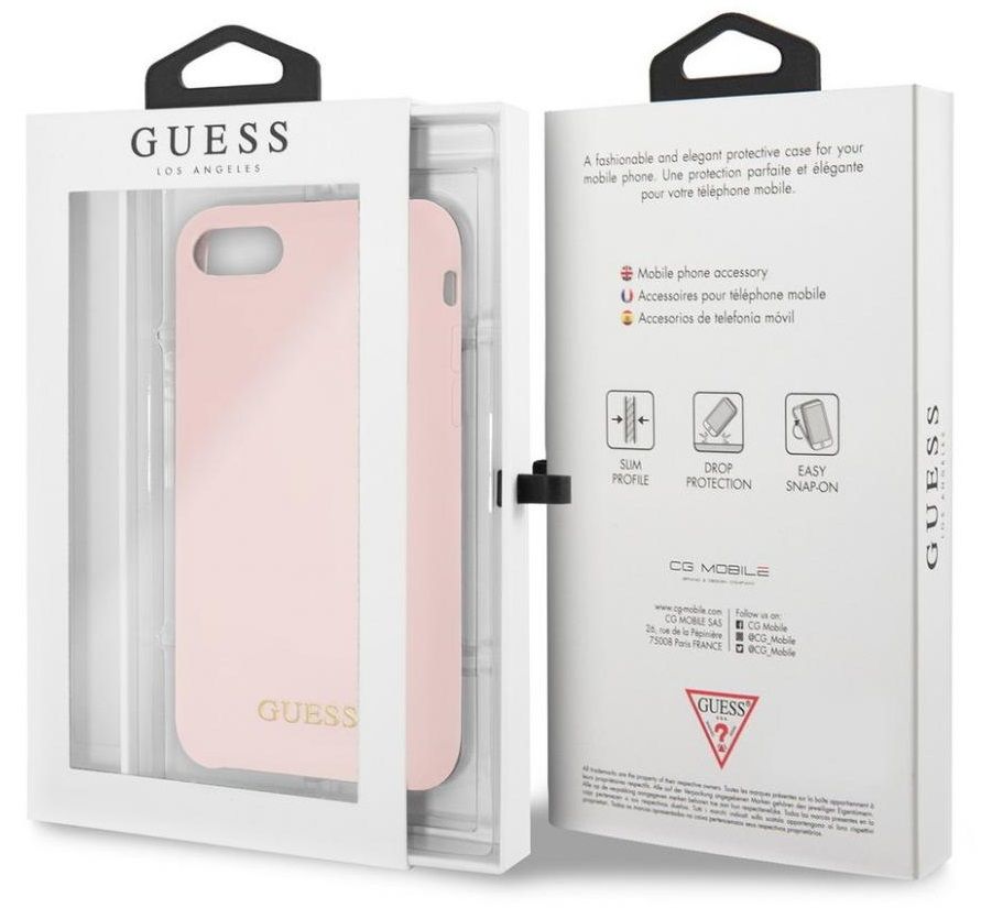 Чехол GUESS iPhone 7/8 Silicone Collection Light Pink, картинка 6