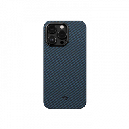 Чехол PITAKKA MagEZ 3 для iPhone 14 Pro, кевлар, черно-синий, картинка 1