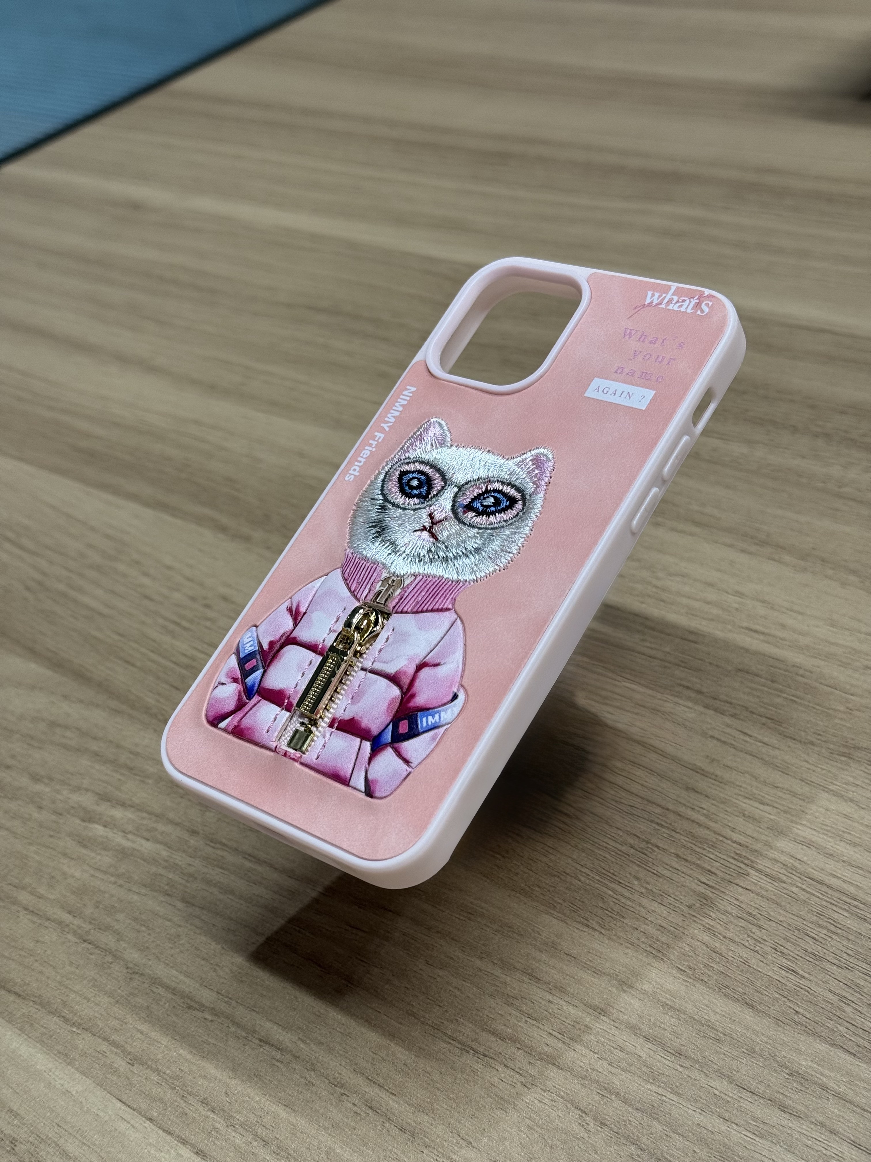Чехол для iPhone 12/12 Pro Nimmy Friends Cat, Pink, картинка 3