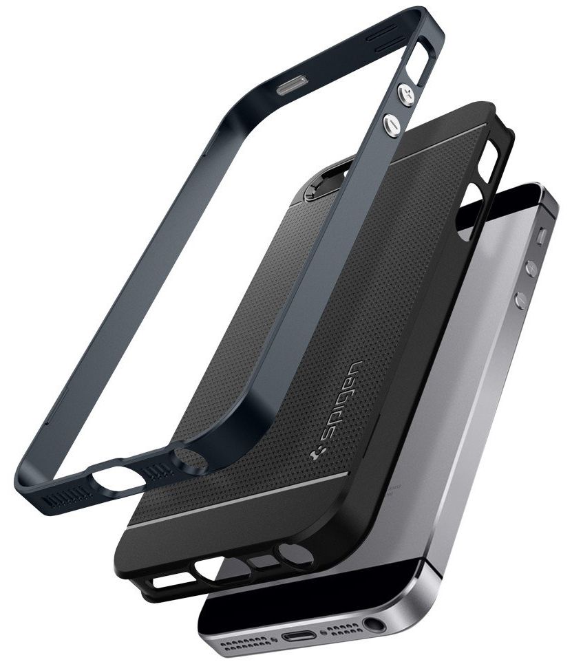 Чехол SGP  iPhone 5S/SE Neo Hybrid - Metal Slate, картинка 4