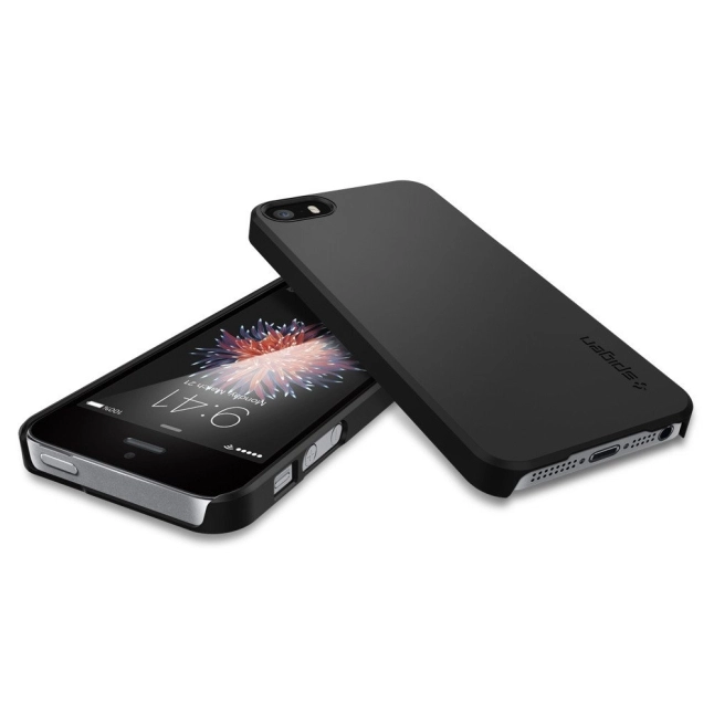 Чехол SGP  iPhone 5S/SE Thin Fit - Black, слайд 3